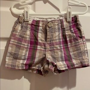 babyGap plaid shorts